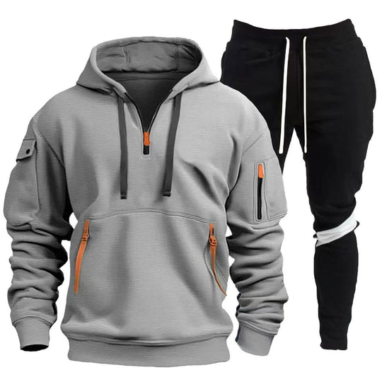 Herren Sportliche Hoodie- und Jogginghosen Kombination EB