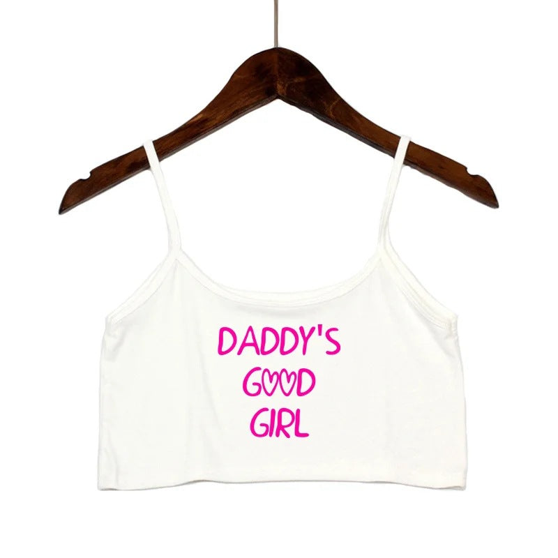 Damen modisches Crop-Top mit verzierten Trägern EB