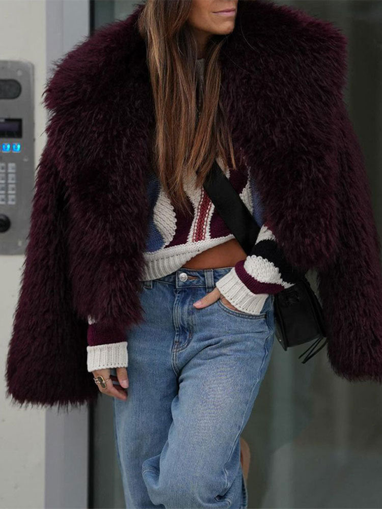 Damen Kunstpelzjacke im modischen Oversized-Schnitt EB