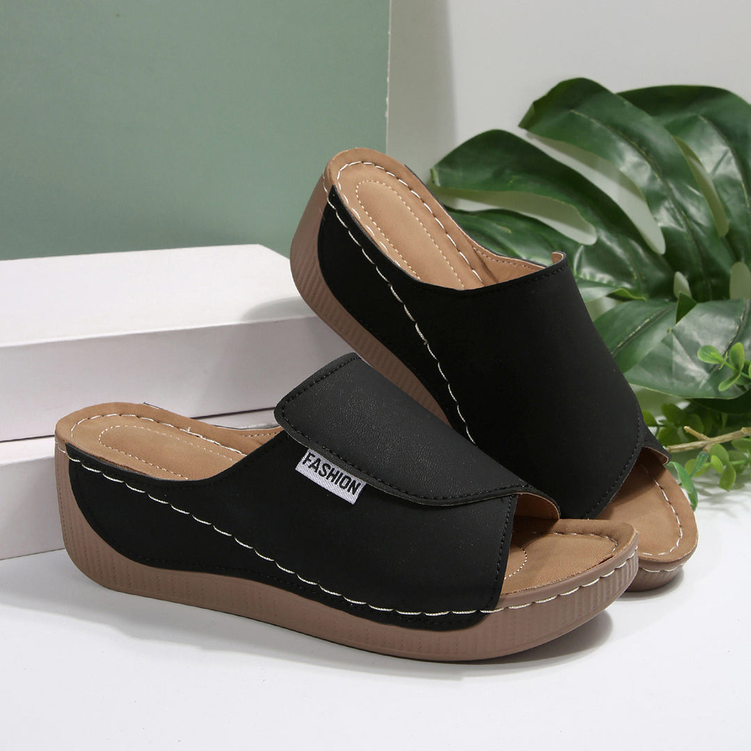 Damen Wedge-Pantoletten mit bequemem Fußbett und modischem Design EB