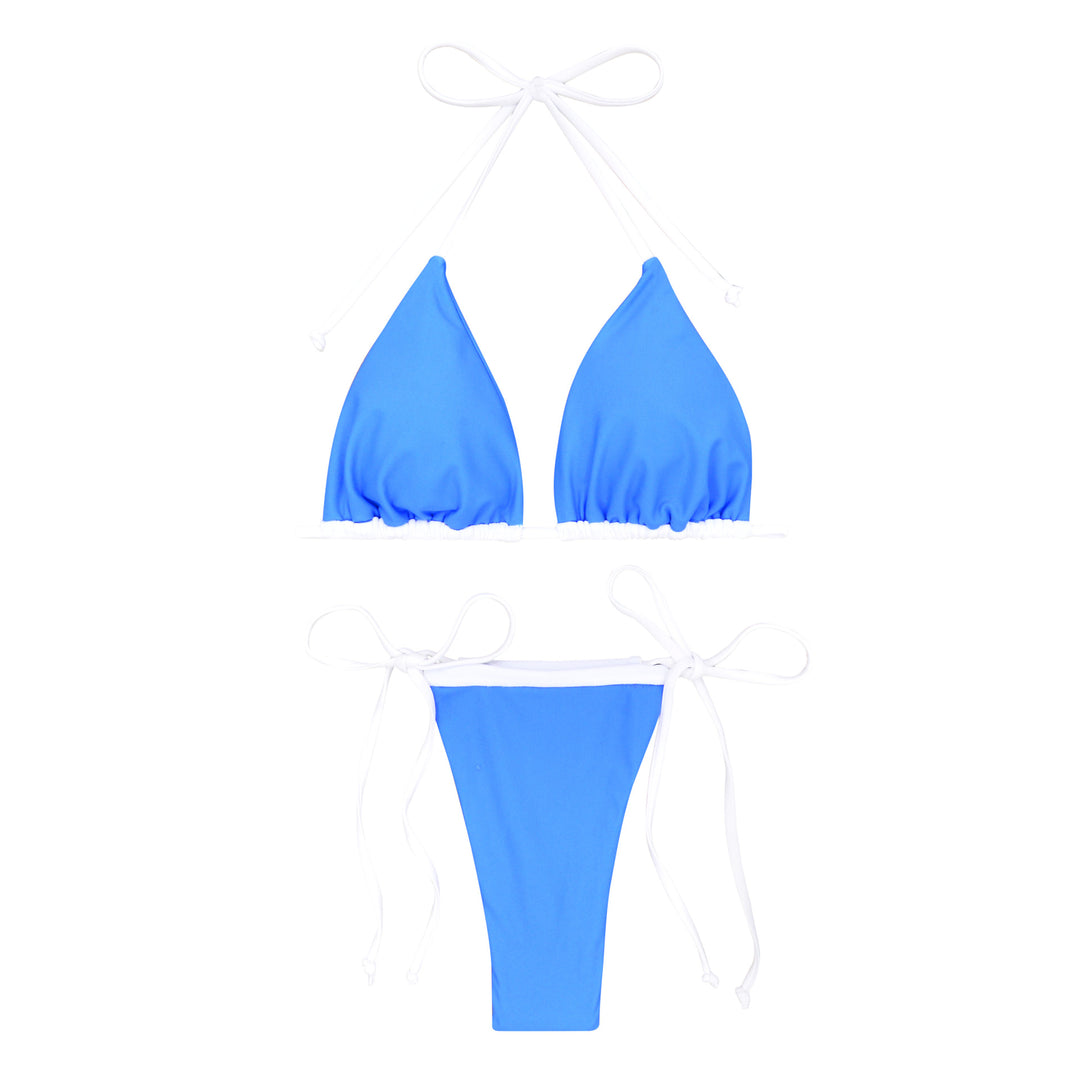 Damen Triangel-Bikini mit verstellbaren Schnürungen EB