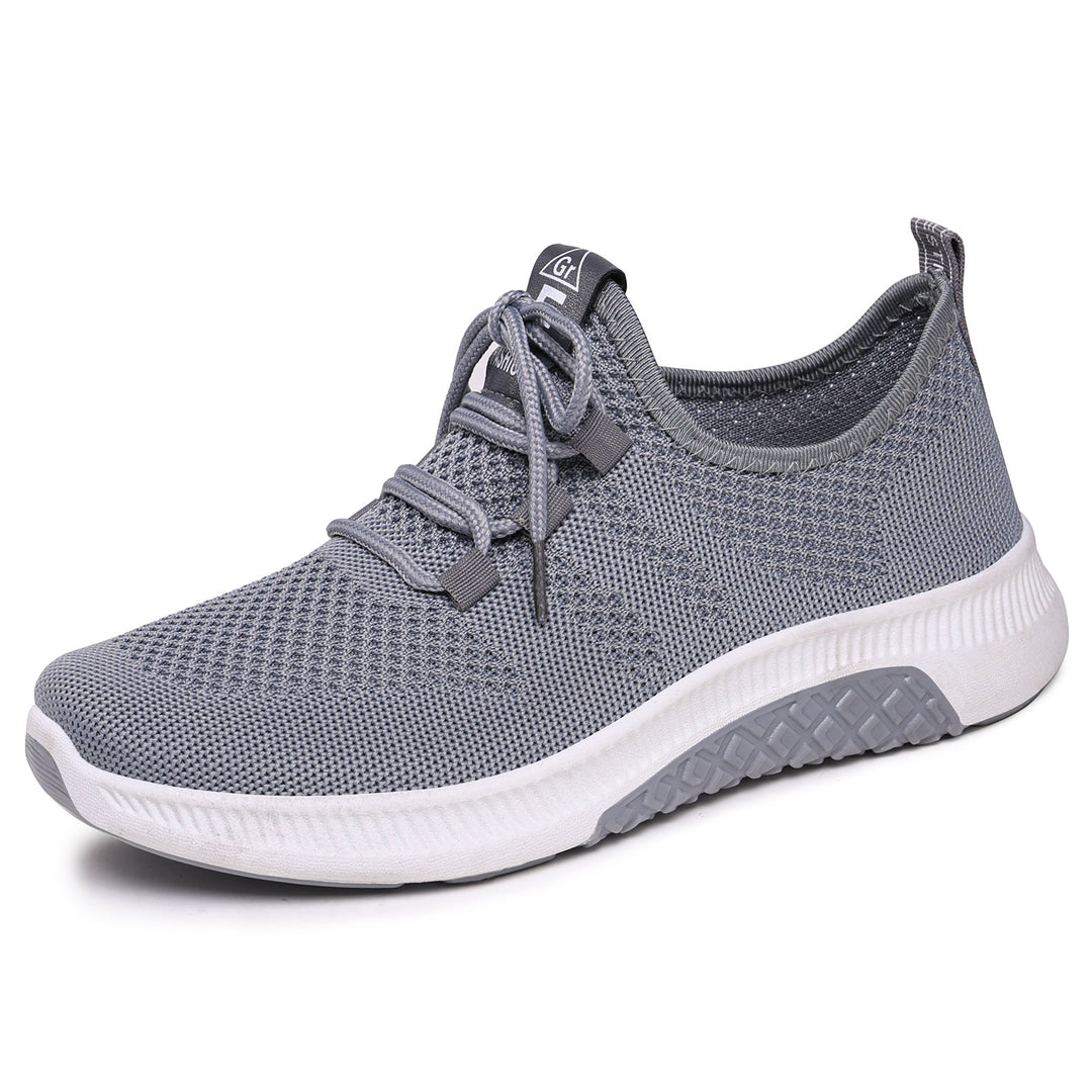Damen Bequeme und atmungsaktive Sneakers mit elastischen Schnürsystem EB