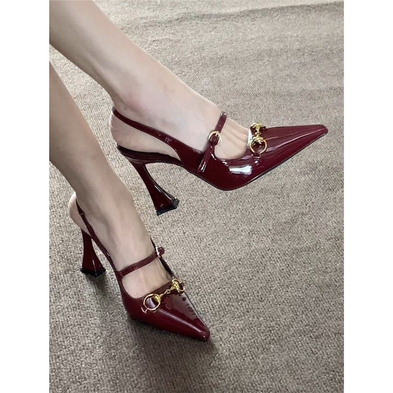 Damen Slingback Pumps mit metallic Akzenten EB