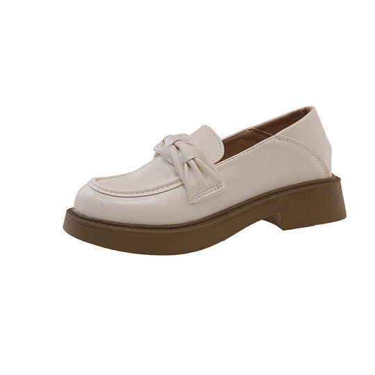 Damen elegante Loafer mit Knoten-Detail und komfortabler Plateausohle EB