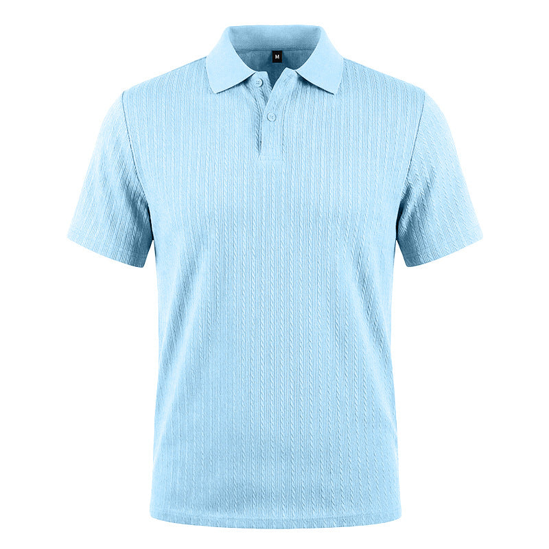 Herren Feinstrick-Polo mit strukturiertem Zopfmuster und weichem Baumwollmix EB