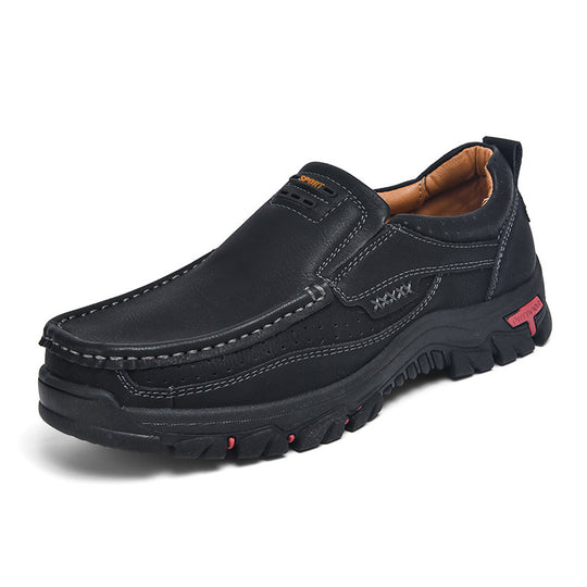 Herren Multifunktionale und bequeme Leder-Slipper mit rutschfester Sohle EB
