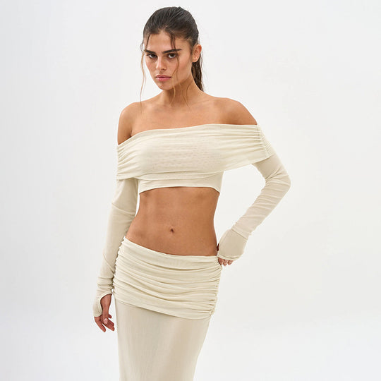 Damen Sandalenrock mit abnehmbarem Oberteil und transparentem Design EB