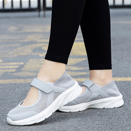 Damen Atmungsaktive Freizeitschuhe mit Klettverschluss und flexiblem Obermaterial EB