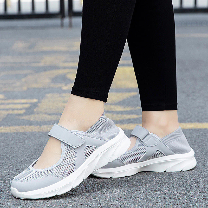 Damen Atmungsaktive Freizeitschuhe mit verstellbarem Klettverschluss EB