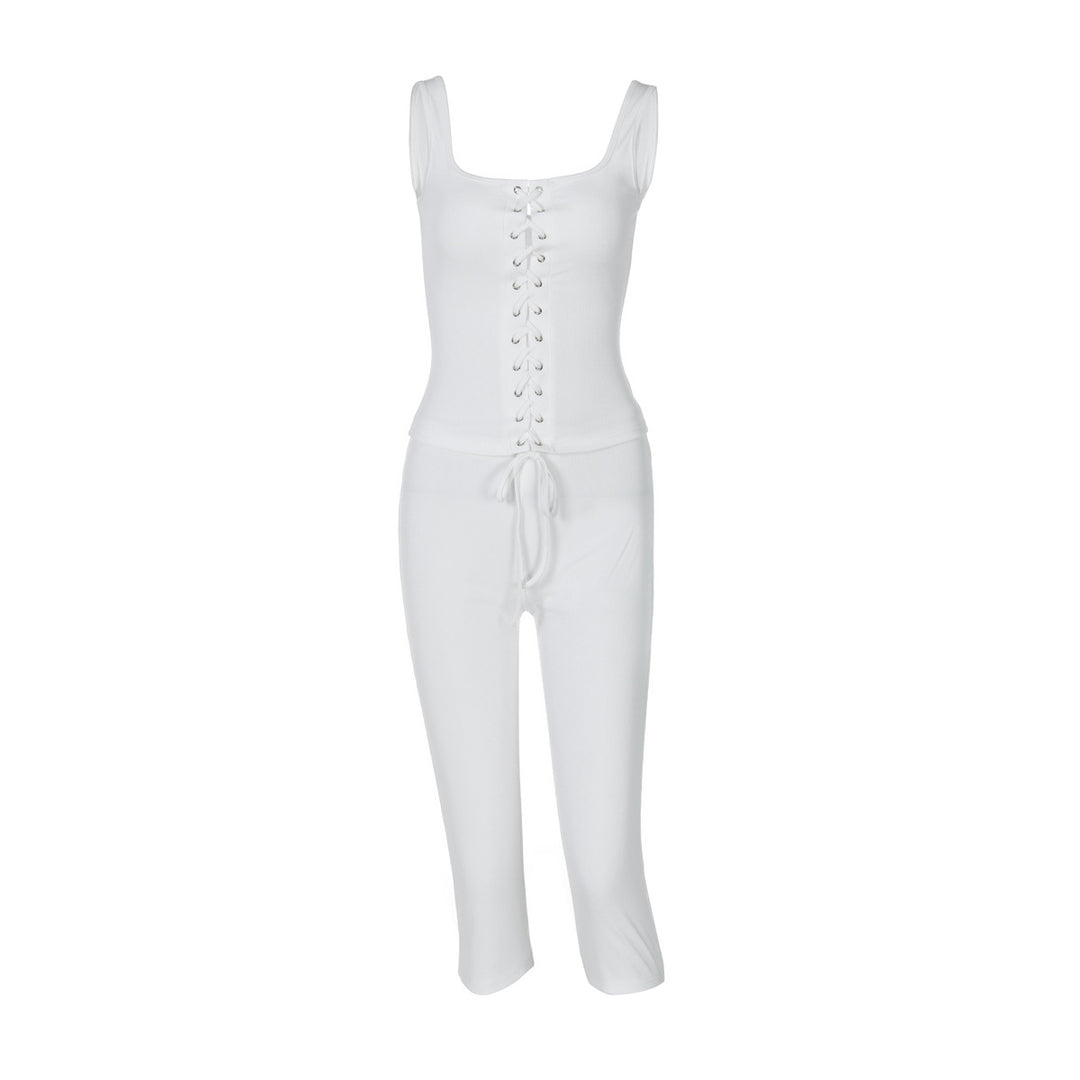 Damen Figurbetontes Midikleid mit Schnürung EB
