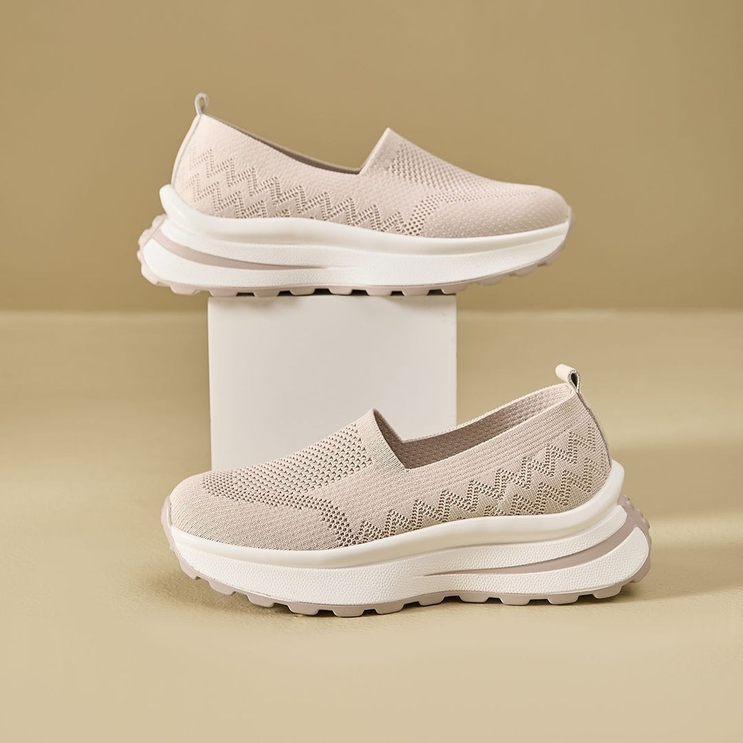 Damen Atmungsaktive Slip-On Sneakers mit flexiblem Dämpfungssystem EB