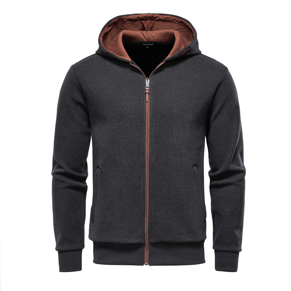 Herren funktionale Sweatjacke mit praktischer Kapuze und modernem Reißverschluss EB