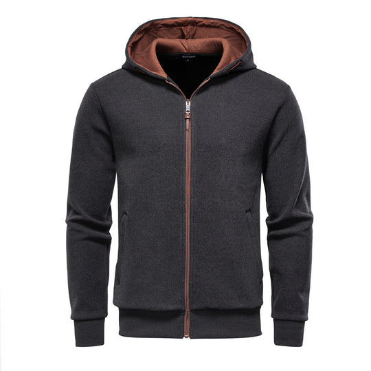 Herren funktionale Sweatjacke mit praktischer Kapuze und modernem Reißverschluss EB
