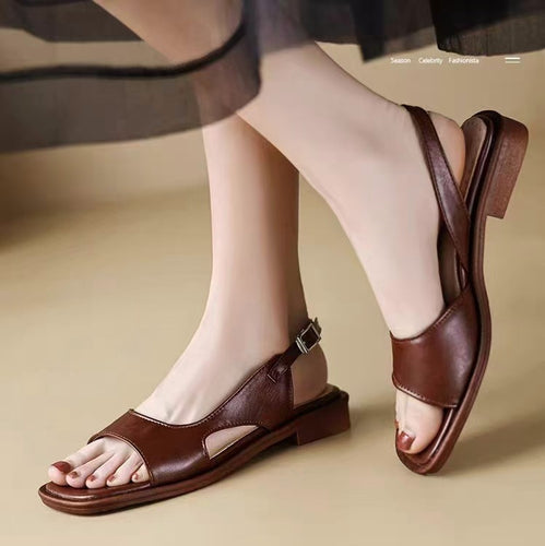 Damen Slingback Sandalen mit seitlichem Cut-Out Design EB