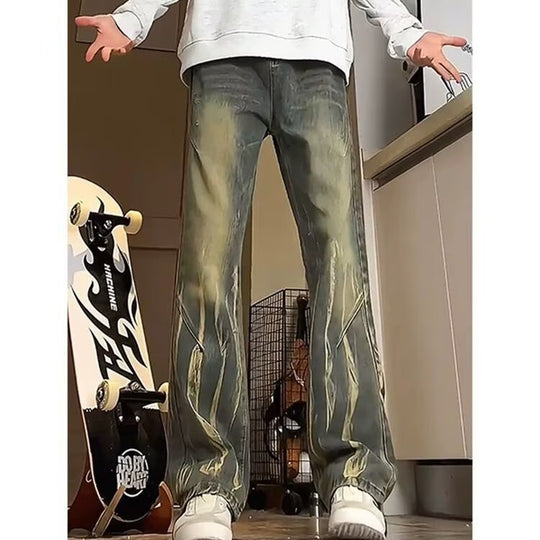 Herren lässige baggy Jeans im used Look EB