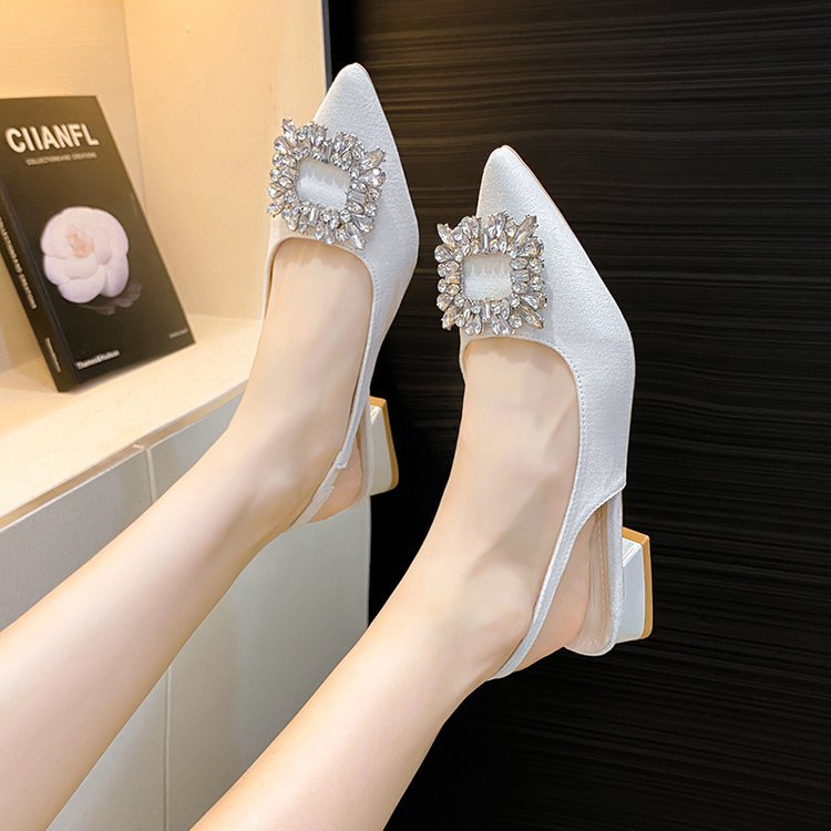 Damen Slingback-Pumps mit funkelndem Strassakzent EB