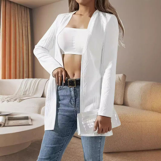 Damen elegante Jacke mit strukturiertem Design EB