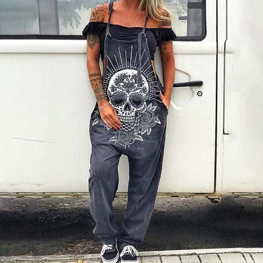 Damen Overall mit einzigartigem Blumenmuster und lässigem Schnitt EB