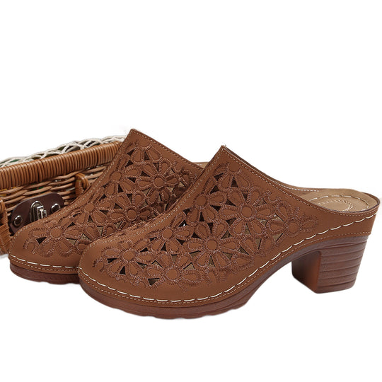 Damen Blumenschnitt Clogs EB
