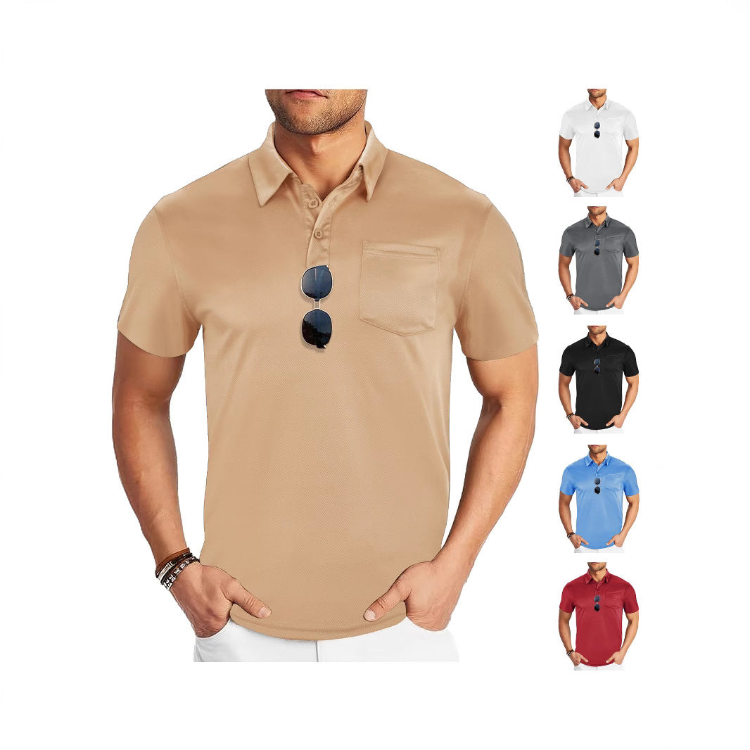 Herren nan funktionales Polohemd mit Brusttasche und atmungsaktiver Meshstruktur EB