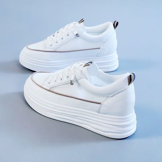 Damen modische Sneakers mit eleganter Plattform und atmungsaktiver Mesh-Oberfläche EB