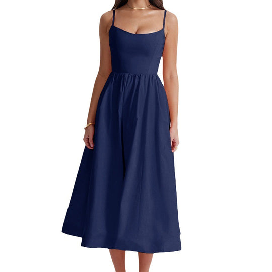 Damen Maxikleid mit floralem Print und verstellbaren Spaghettiträgern EB