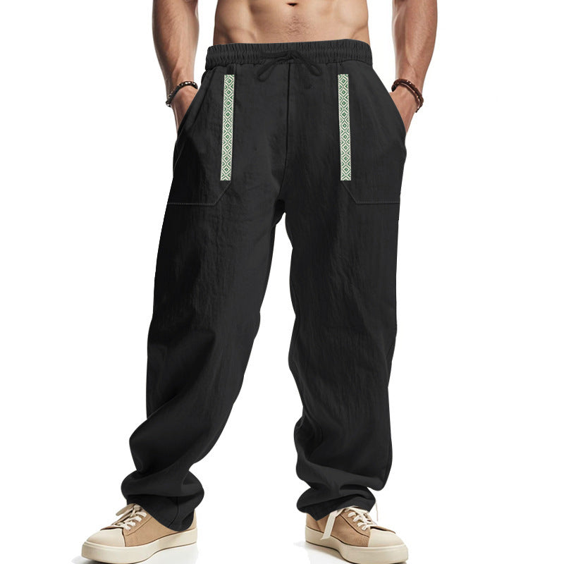 Herren lässige Cargo-Hose mit funktionalen Taschen und elastischem Bund EB