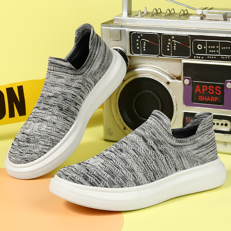 Unisex nahtloser Sock-Sneaker mit stoßdämpfender Wabenlaufsohle und atmungsaktivem Strickschaft EB