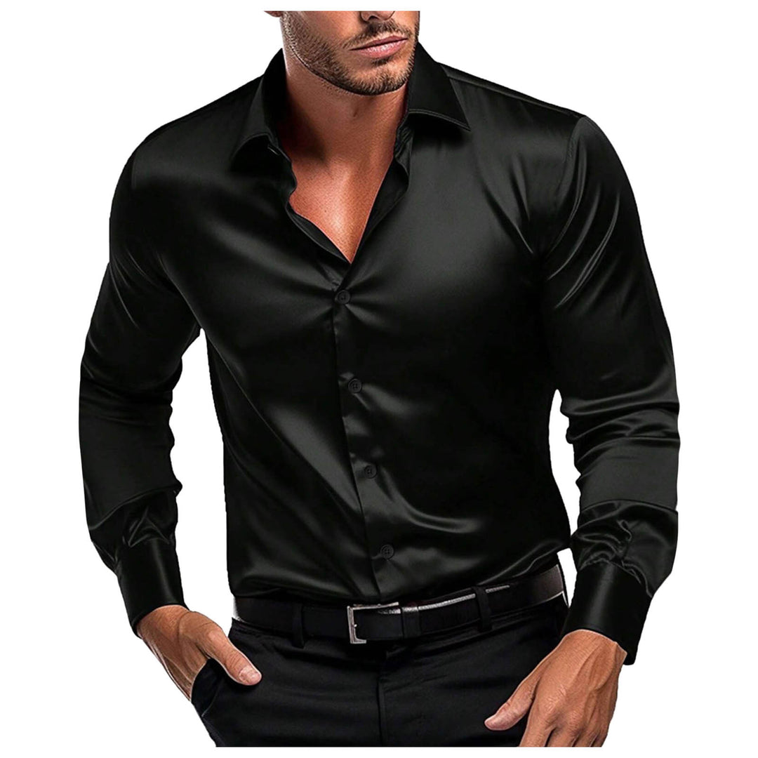 Herren Elegantes Langarmhemd aus feinem Stoff EB