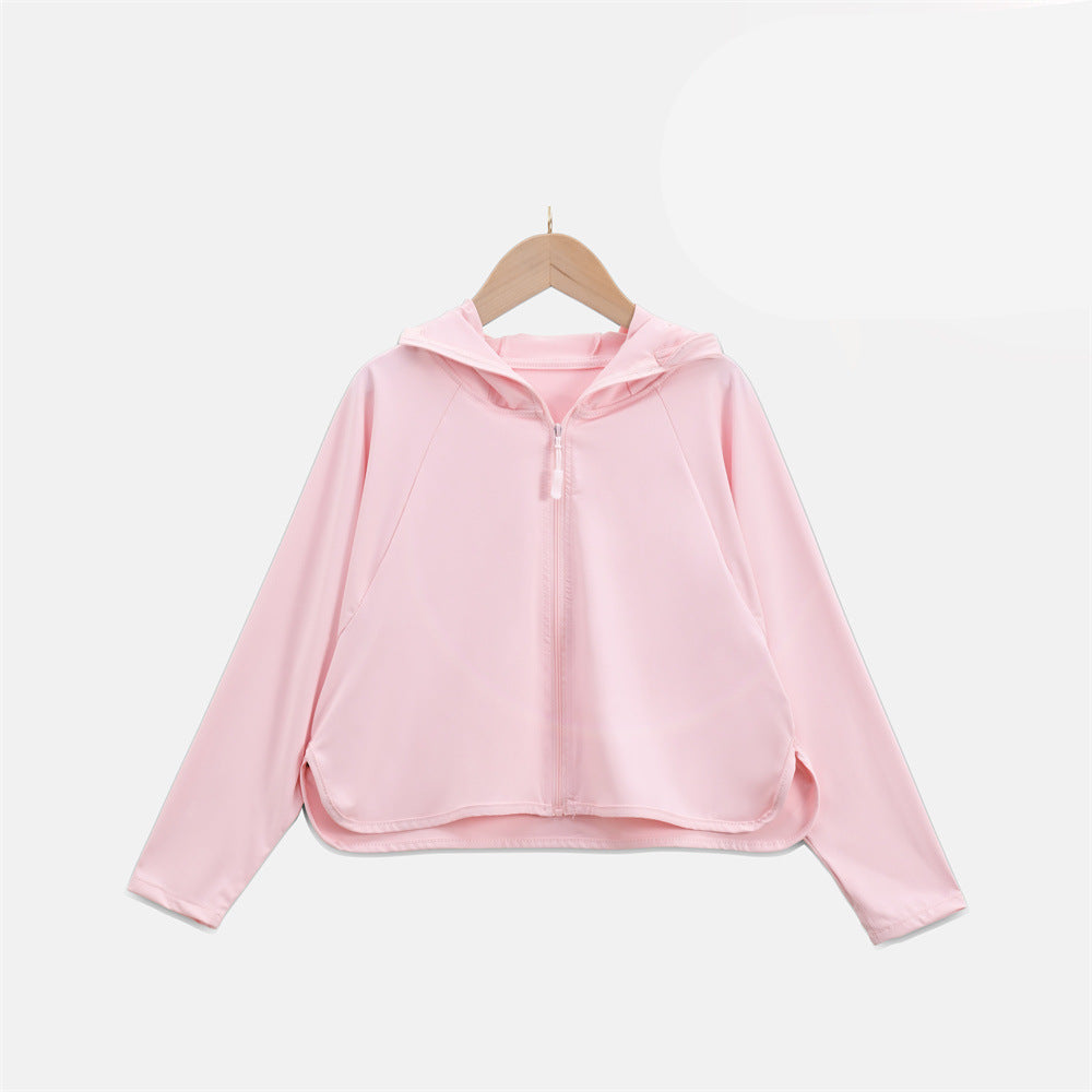 Damen Leichte UV-Schutzjacke mit Kapuze und atmungsaktiven Eigenschaften EB