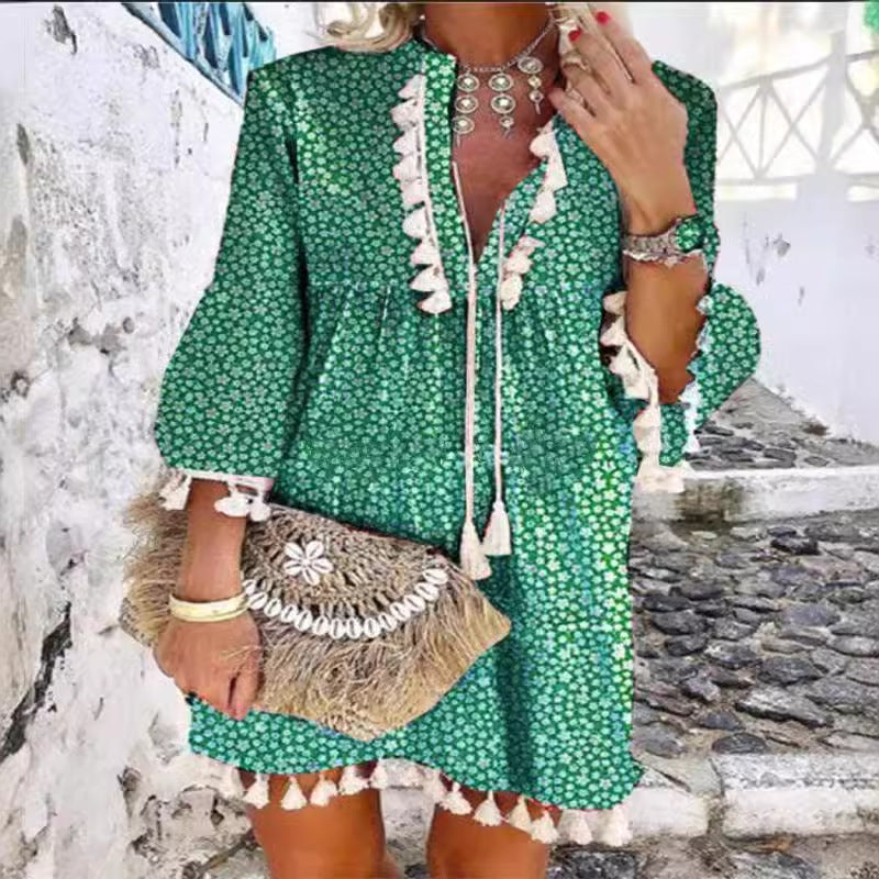 Damen Sommerkleid mit Stickerei EB
