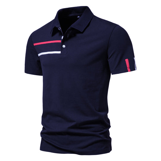 Herren Poloshirt mit kreativem Farbdesign und modischen Akzenten EB