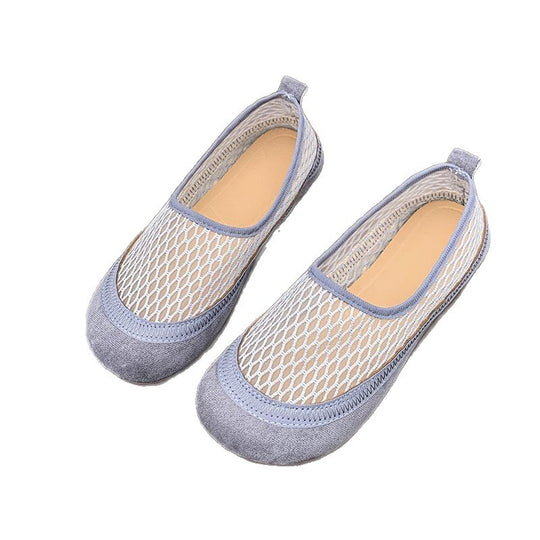 Damen Mesh-Ballerinas mit elastischem Einsatz und rutschfester Sohle EB