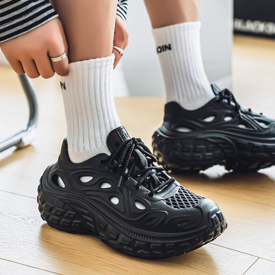 Damen Sportliche Lauf-Sneaker mit rutschfester Sohle und atmungsaktiven Einsätzen EB