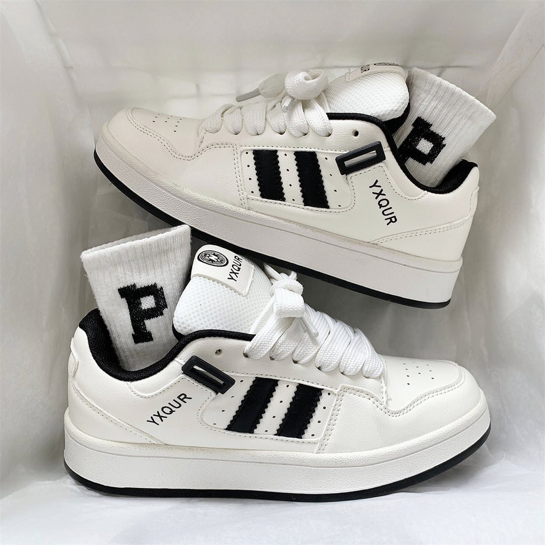 Damen Stylische Sneakers mit perforierter Oberfläche und sportlicher Sohle EB