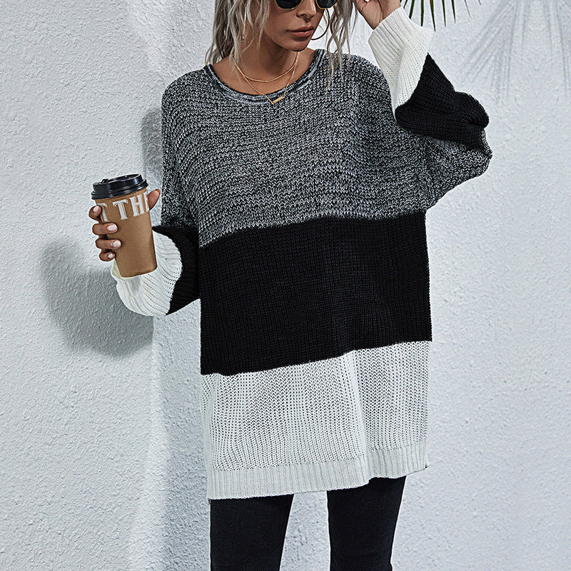 Damen lässiger Oversized Pullover EB