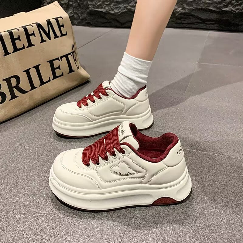 Damen Sneaker mit dicker Sohle und atmungsaktivem Obermaterial EB