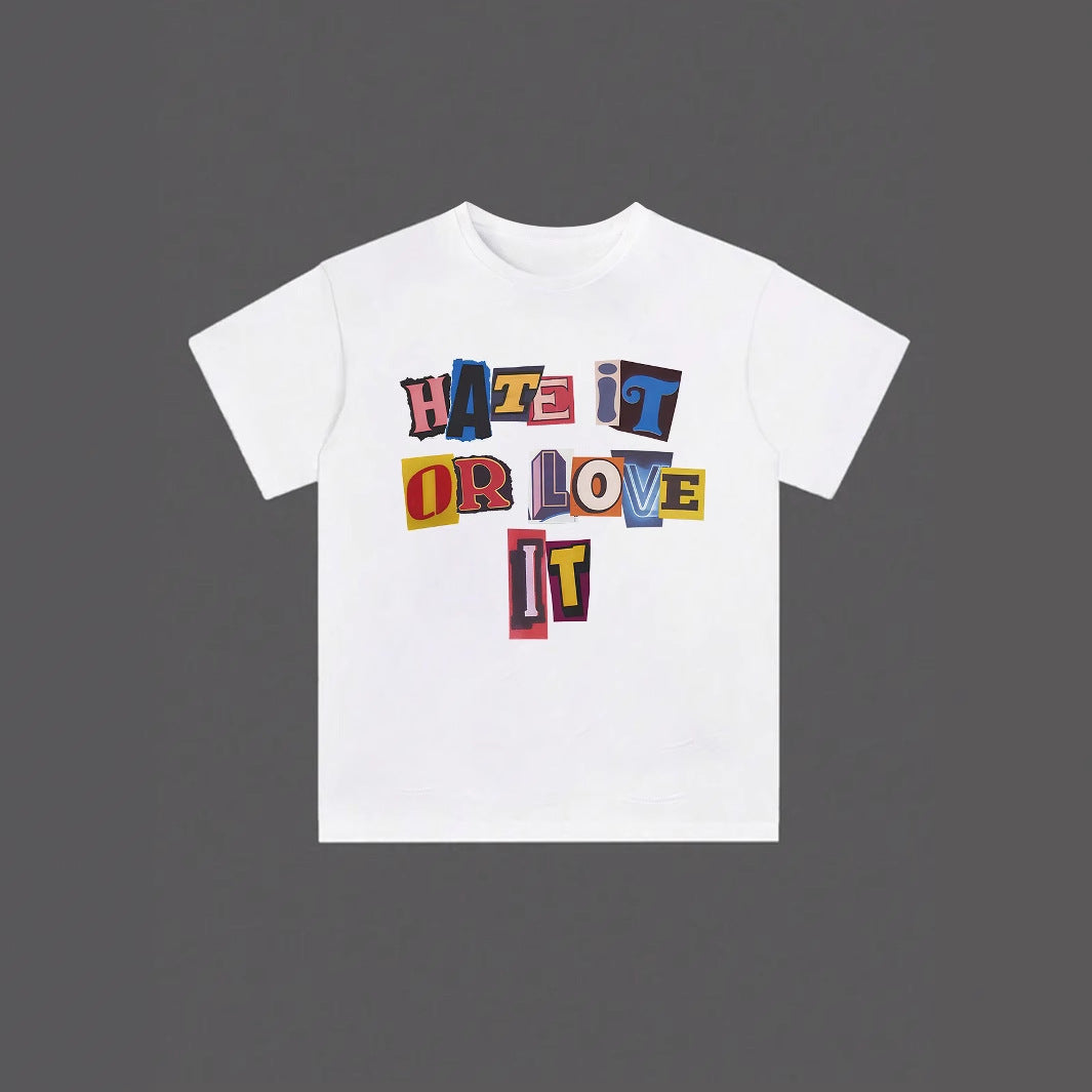 Damen T-Shirt mit auffälligem Schriftzug und lockerer Passform EB