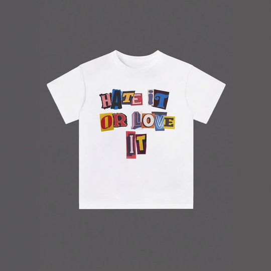 Damen T-Shirt mit auffälligem Schriftzug und lockerer Passform EB