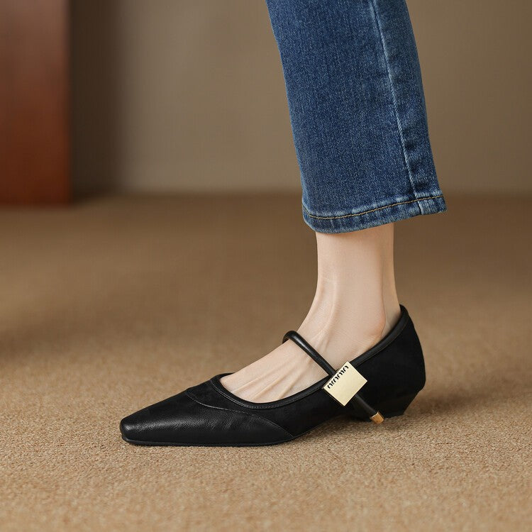 Damen modische Ballerina mit elegantem Riemchen EB