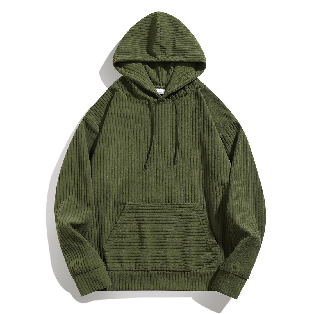 Herren Kapuzenpullover mit strukturierter Ripp-Textur und praktischen Taschen EB