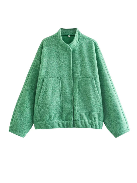 Damen elegante Oversized-Jacke EB