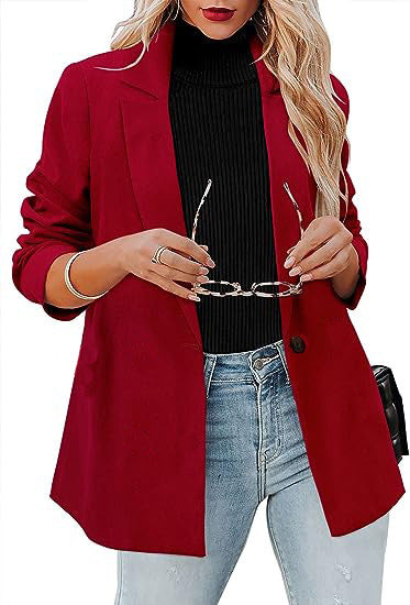 Damen Modischer Blazer mit lässigem Schnitt EB