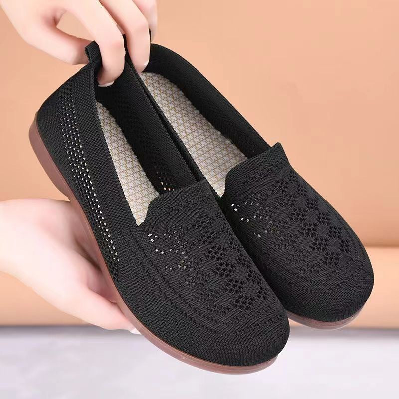 Damen Atmungsaktive Ballerinas mit floralen Details EB