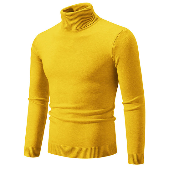 Herren nan Slim-Fit Rollkragenpullover aus Feinstrick mit geripptem Stehkragen und elastischem Bund EB
