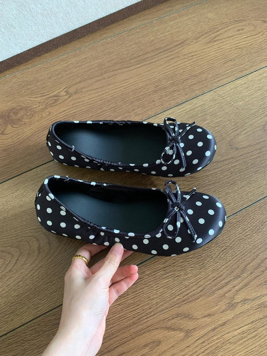 Damen Ballerinas mit raffiniertem Punktenmuster und komfortablem Innenfutter EB