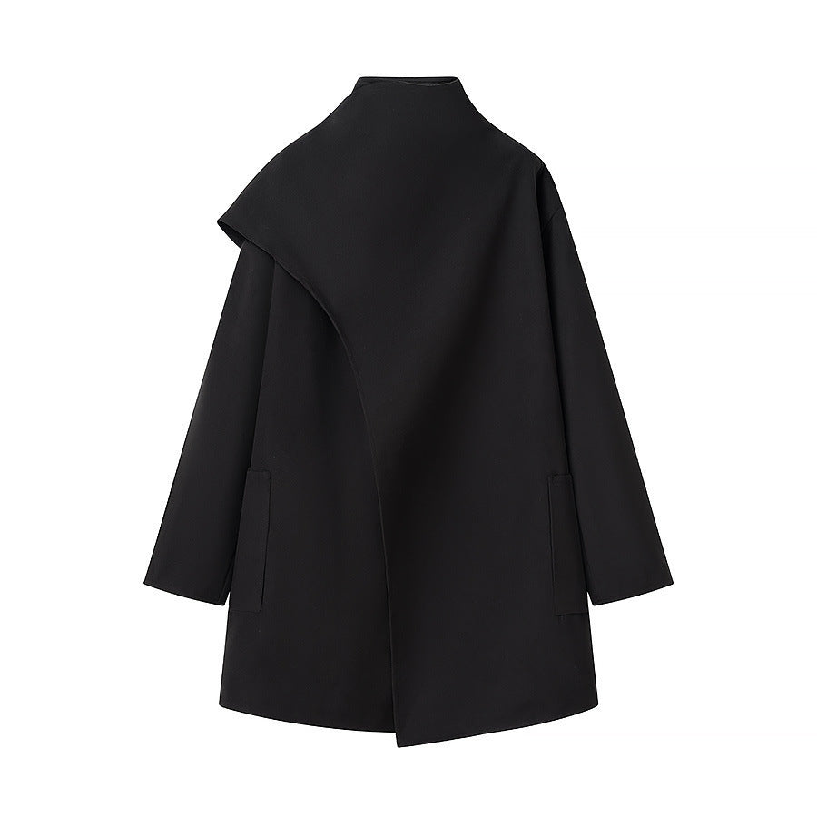 Damen Oversized Übergangsjacke mit asymmetrischem Schnitt und praktischen Taschen EB