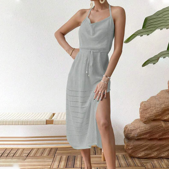 Damen luftiges Strandkleid mit verstellbarem Träger EB