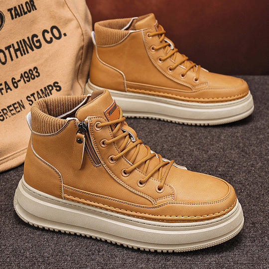 Damen Hohe Schnürstiefel mit seitlichem Reißverschluss und dämpfender Sohle EB