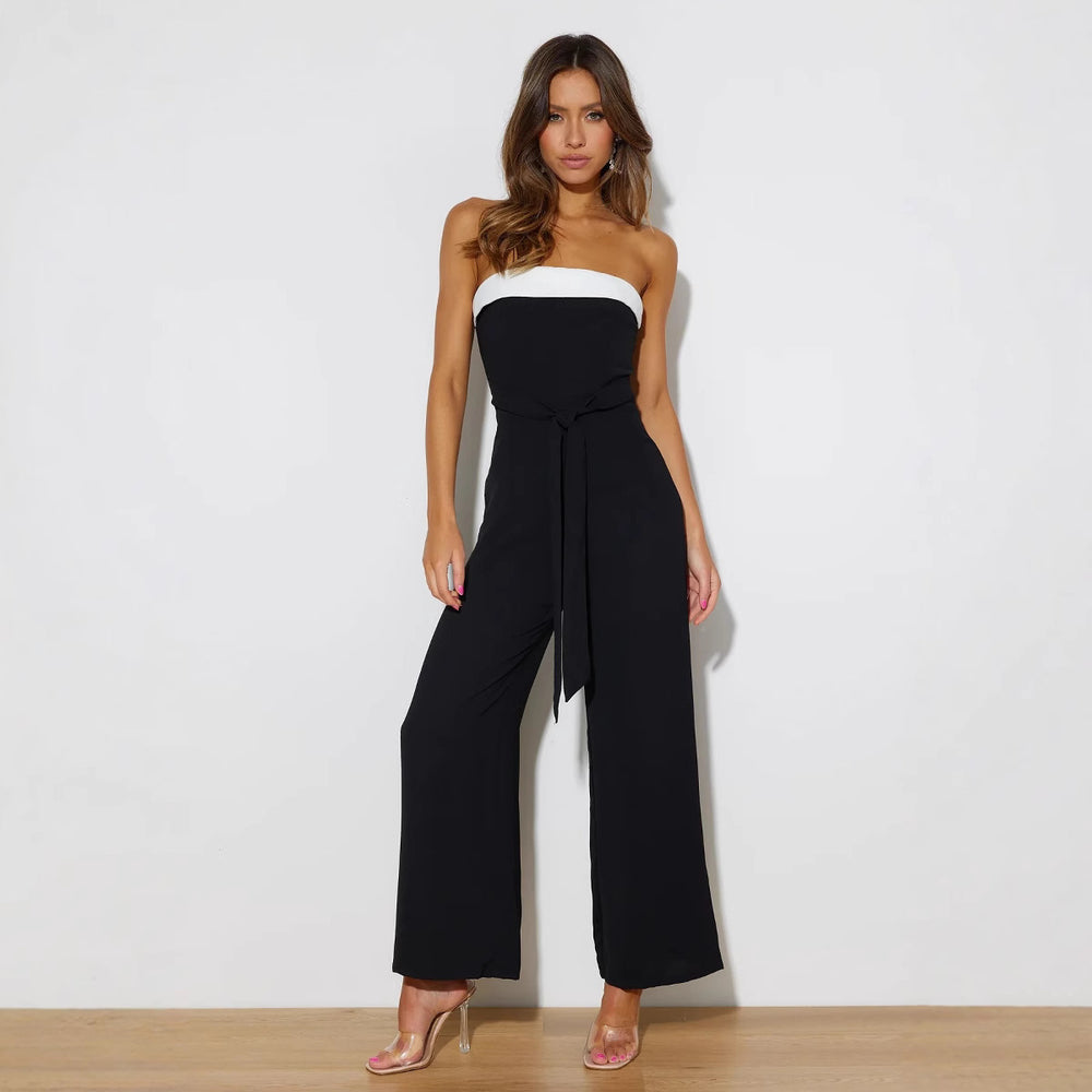 Damen Jumpsuit mit taillierendem Design und elegantem Trägerless-Schnitt EB
